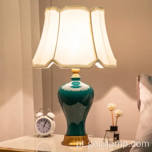 Lâmpada de mesa de cerâmica minimalista americana